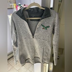 Eagles Antigua Quarter Zip old school logo size M